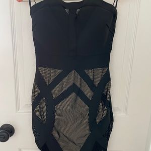 Black Strapless Bebe Dress